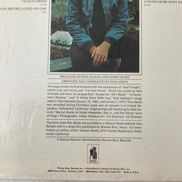 Rod McKuen: New Ballads Vintage Vinyl Record - Picture 4 of 11
